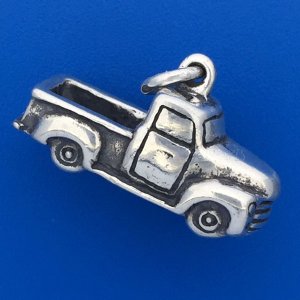 FARM PICK-UP TRUCK Sterling Silver Charm