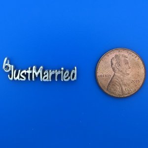 JUST MARRIED Sterling Silver Charm
