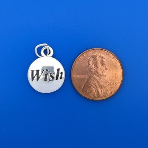 WISH DISC Sterling Silver Charm