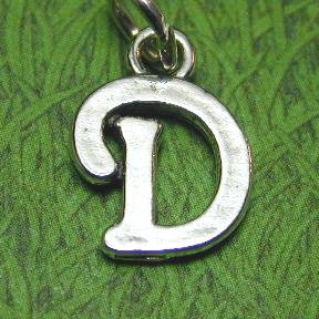 LETTER D Sterling Silver Charm - CLEARANCE