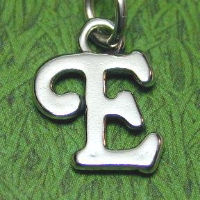 LETTER E Sterling Silver Charm - CLEARANCE