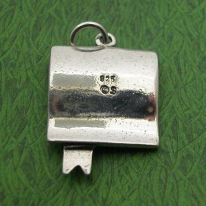 Back of Charm, Maker's Mark and .925 Stamp