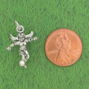 SOCCER GUARDIAN ANGEL Sterling Silver Charm