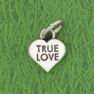 TRUE LOVE HEART Sterling Silver Charm - CLEARANCE