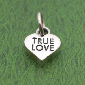 TRUE LOVE HEART Sterling Silver Charm - CLEARANCE