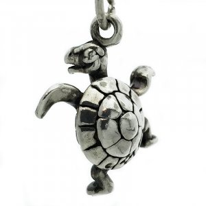 DANCING TURTLE Sterling Silver Charm