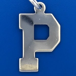 Letter P - Box Style Sterling Silver Charm