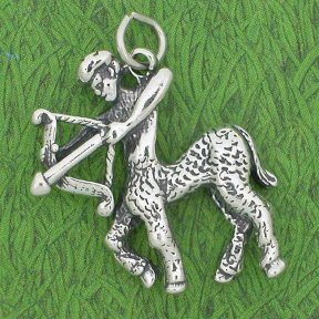 CENTAUR with BOW Sterling Silver Charm