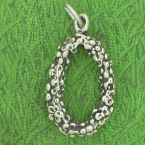FLOWERED WREATH Sterling Silver Charm