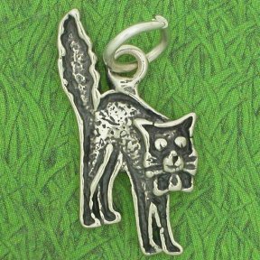 SCAREDY CAT Sterling Silver Charm