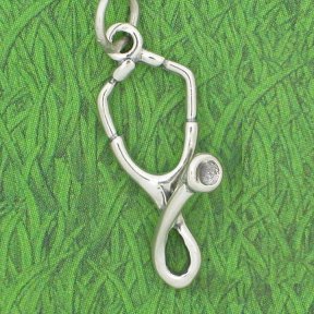 STETHOSCOPE Sterling Silver Charm