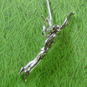 MALE SWIMMER Sterling Silver Charm