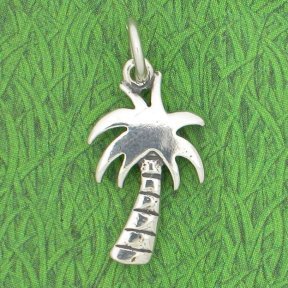 Palm Tree Sterling Silver Charm
