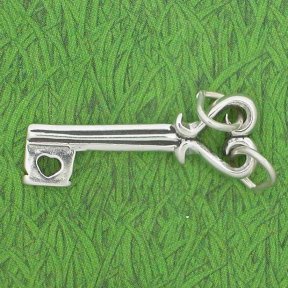 KEY to MY HEART Sterling Silver Charm