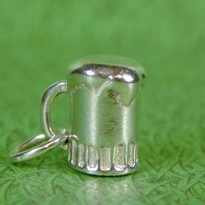 MUG of COLD BEER Sterling Silver Charm