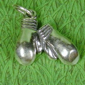 BOXING GLOVES Sterling Silver Charm
