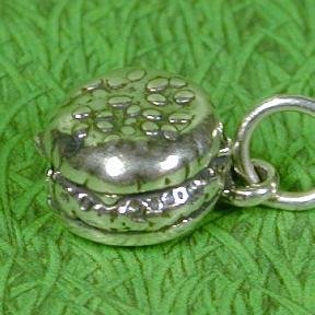 HAMBURGER Sterling Silver Charm - CLEARANCE
