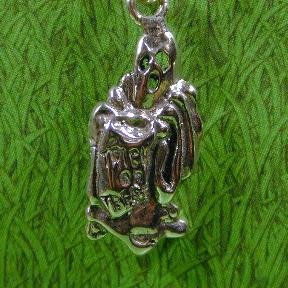 GHOST with TRICK or TREAT BAG Sterling Silver Charm