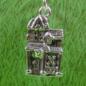 HAUNTED HOUSE Sterling Silver Charm