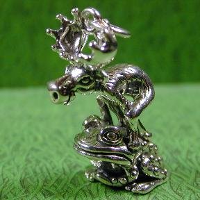 LARGE LEAP FROG MOOSE Sterling Silver Charm
