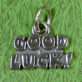GOOD LUCK Sterling Silver Charm - CLEARANCE