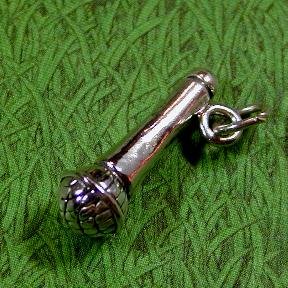 MICROPHONE Sterling Silver Charm