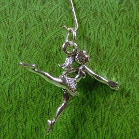 BALLERINA with PONYTAIL Sterling Silver Charm