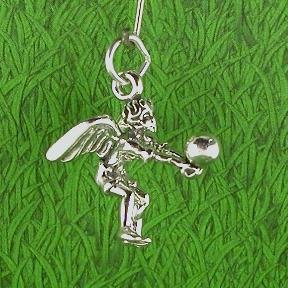 Volleyball Guardian Angel Sterling Silver Charm