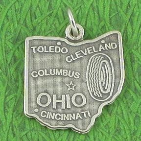 OHIO Sterling Silver Charm