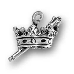 CROWN & SCEPTER Sterling Silver Charm - CLEARANCE