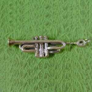Trumpet Sterling Silver Charm