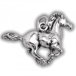 GALLOPING HORSE Sterling Silver Charm