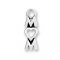 MOM "HEART" Sterling Silver Charm - CLEARANCE