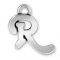 LETTER R Sterling Silver Charm - CLEARANCE