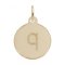 PETITE INITIAL DISC - LOWER CASE Q - Rembrandt Charms