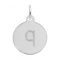 PETITE INITIAL DISC - LOWER CASE Q - Rembrandt Charms