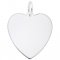 Medium Classic Heart Silver Charm