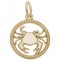 Cancer Crab Gold Charm
