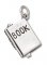 READING BOOK Sterling Silver Charm