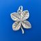 4 leaf clover sterling silver charm front