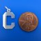 LETTER C - Box Style Sterling Silver Charm