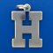 Letter H - Box Style Sterling Silver Charm