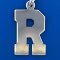 Letter R - Box Style Sterling Silver Charm
