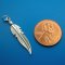 2 SIDED FEATHER Sterling Silver Charm