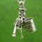 BARREL RIDER on HORSE Sterling Silver Charm