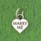 MARRY ME HEART Sterling Silver Charm - DISCONTINUED