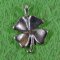 LUCKY 4 LEAF CLOVER Sterling Silver Charm