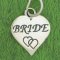 BRIDE HEART Sterling Silver Charm - CLEARANCE