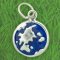 TWO SIDED EARTH Enameled Sterling Silver Charm