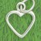 SIMPLE HEART OUTLINE Sterling Silver Charm